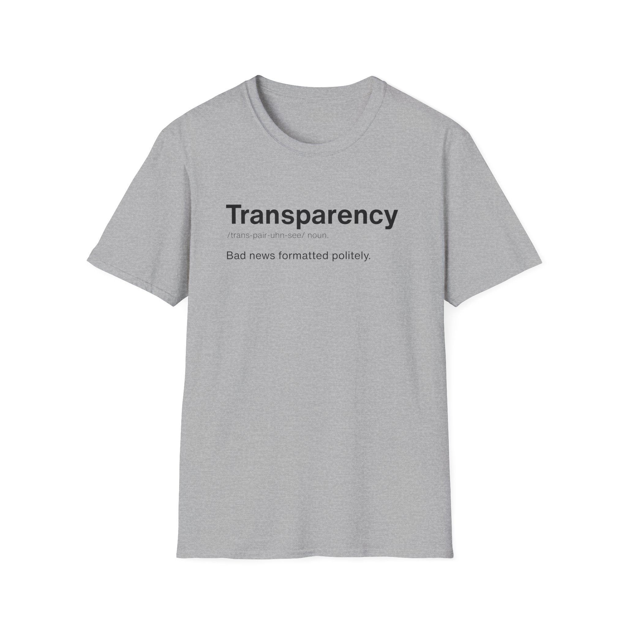 Transparency Definition Corporate Satire T-Shirt