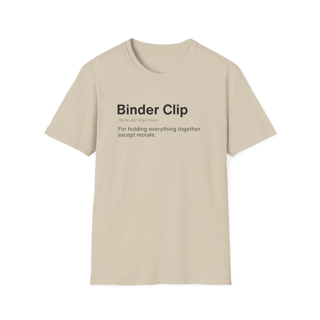 Binder Clip Definition Funny Office T-Shirt
