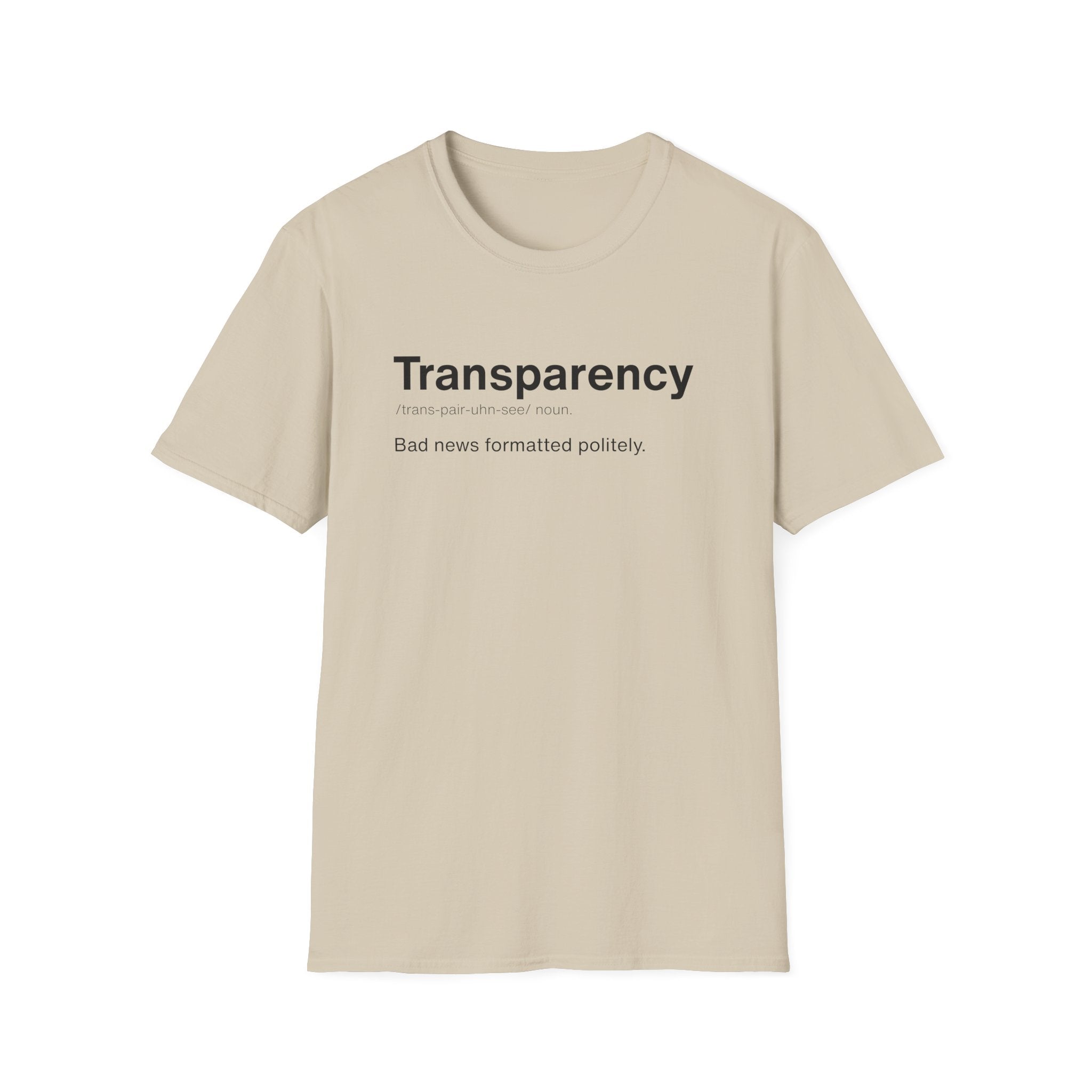Transparency Definition Corporate Satire T-Shirt