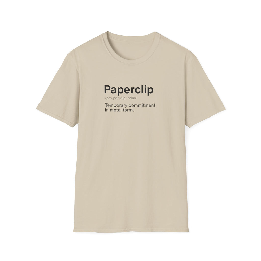 Paperclip Definition Office Humor T-Shirt